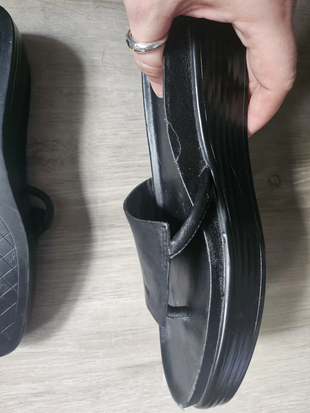 Donald J. Pliner Black Slide Sandals